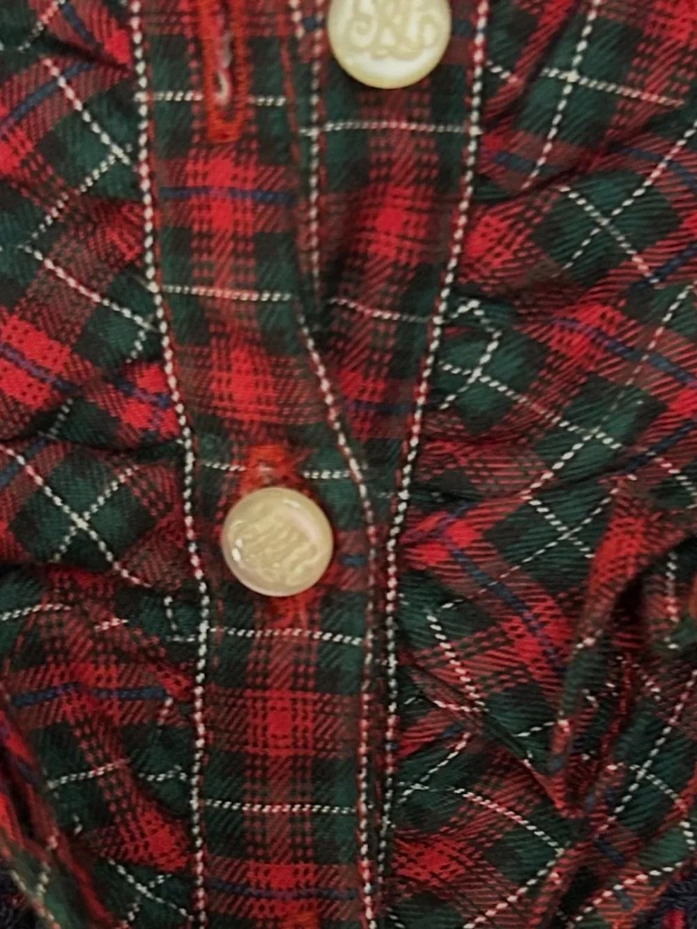 Ralph Lauren Baby Girls Plaid Ruffle Dress 18M NWT Holiday Christmas